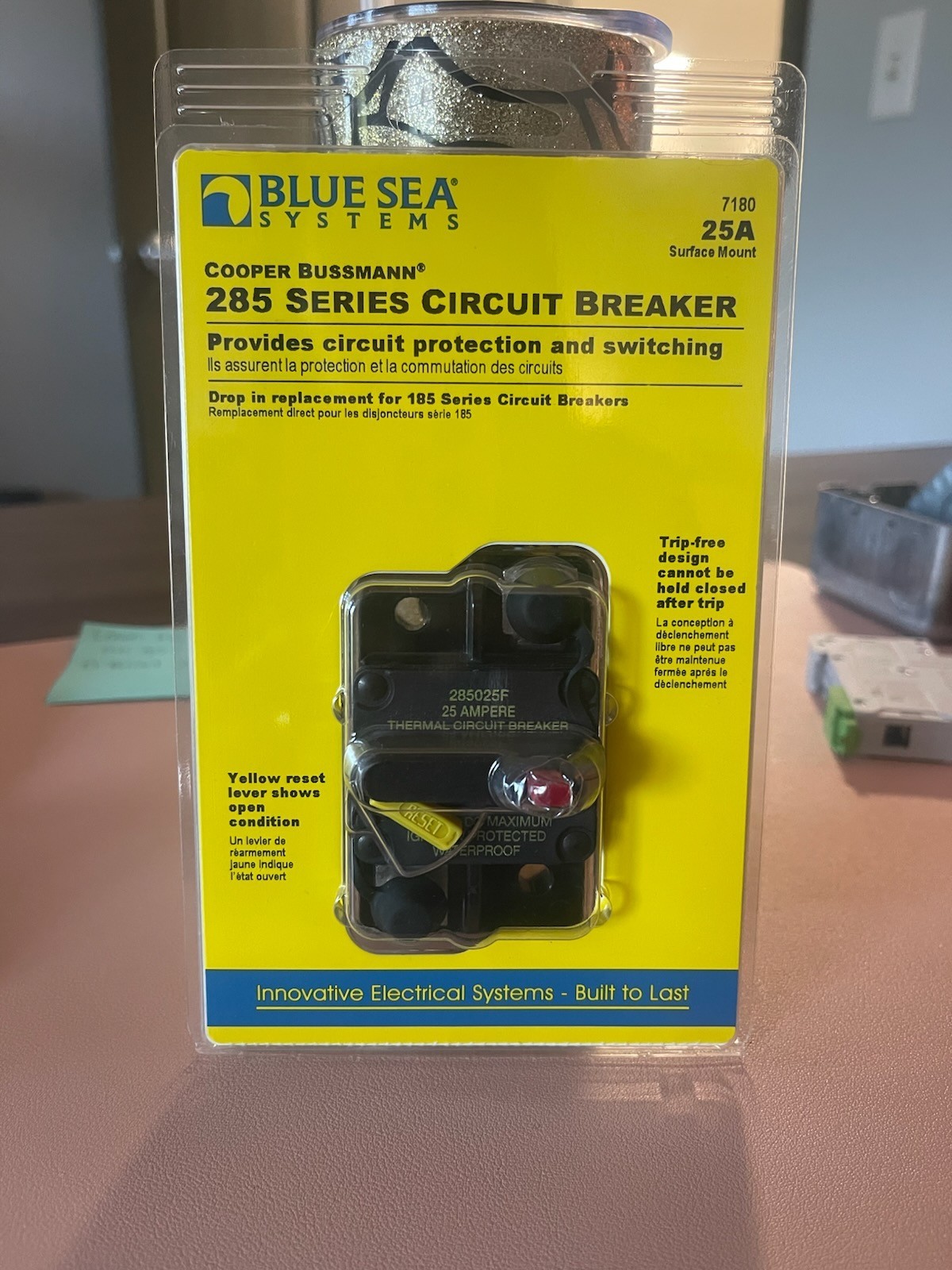 Blue Sea Systems 285 Series Circuit Breaker 75A Surface Mount 48V