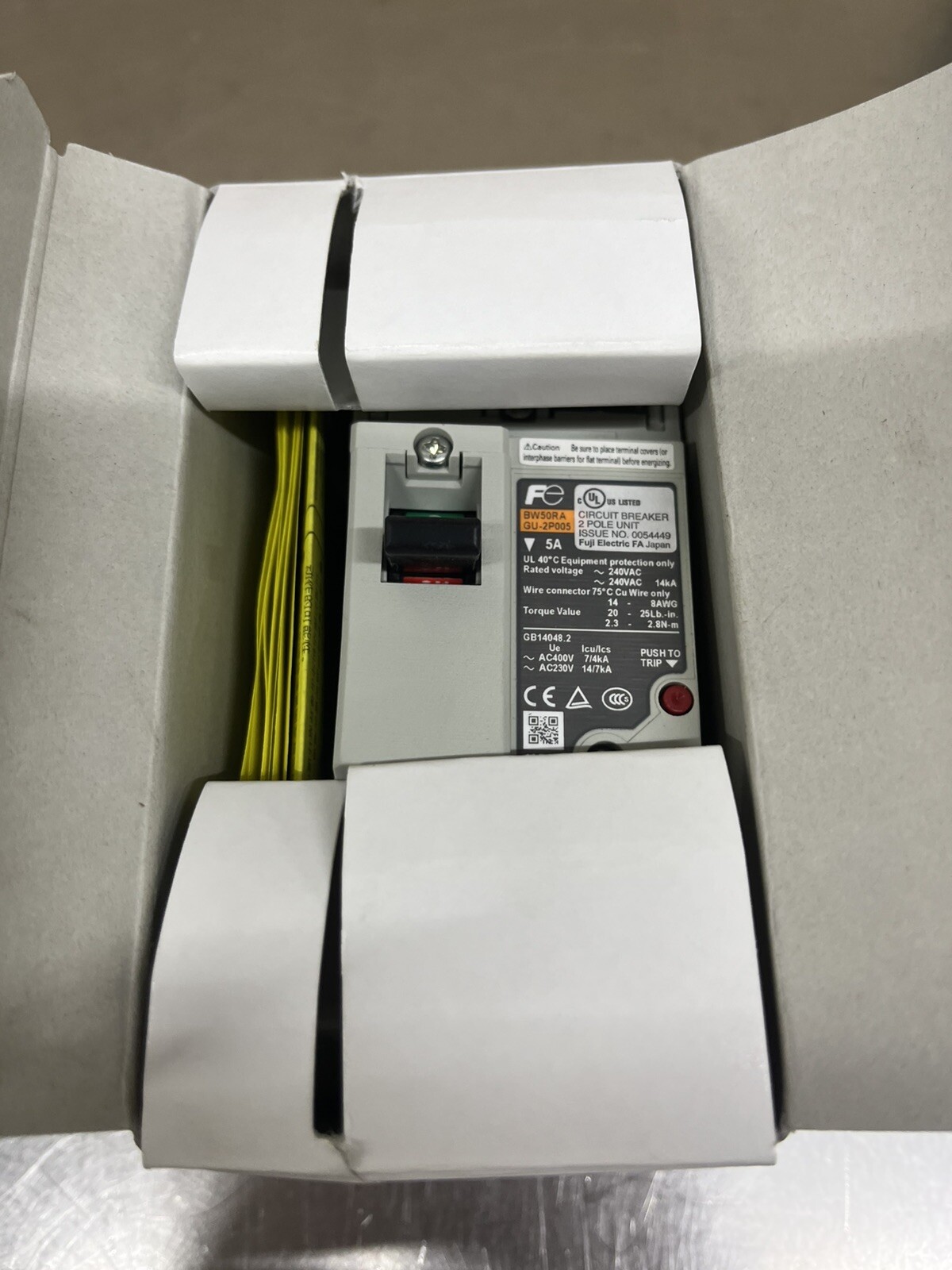 New Fuji BW50RAGU Auto Circuit Breaker 5 Amp 2 Pole Made In Japan