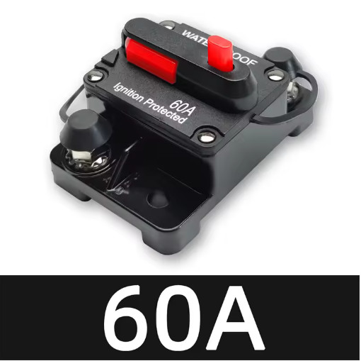 12–48V Waterproof Circuit Breaker Reset Fuse 30A–300A Car Boat Audio Protection