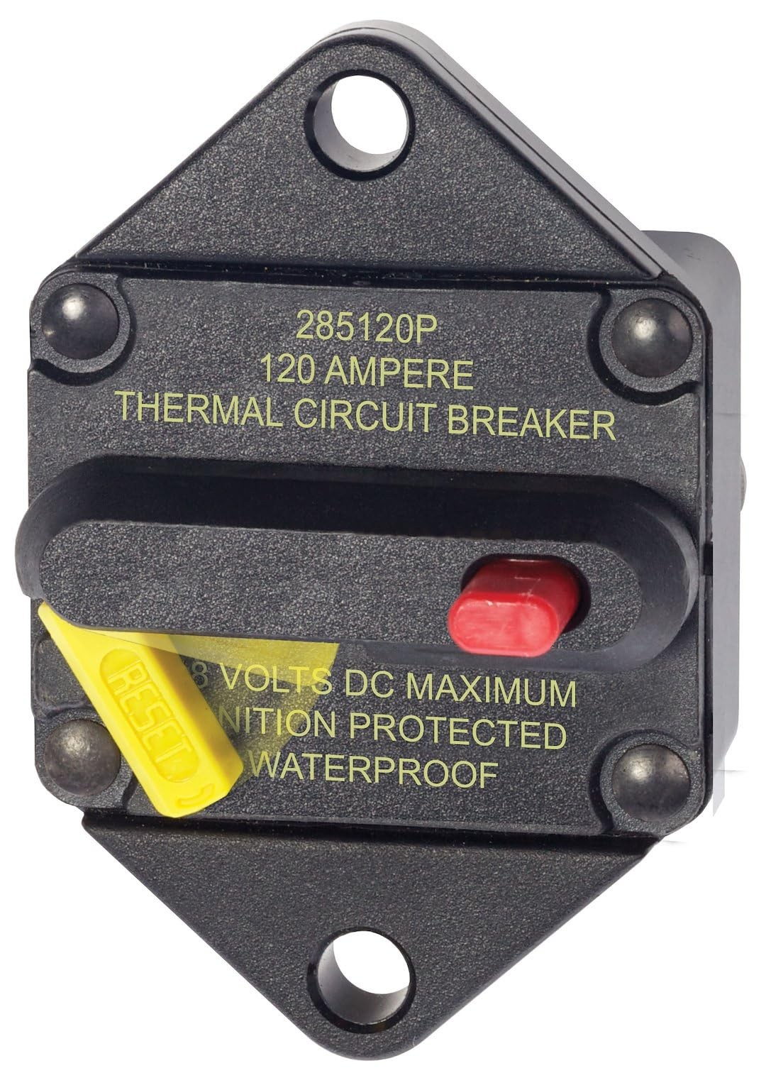 Thermal Circuit Breakers 120A, 48V DC, Panel Mount, 285 Series