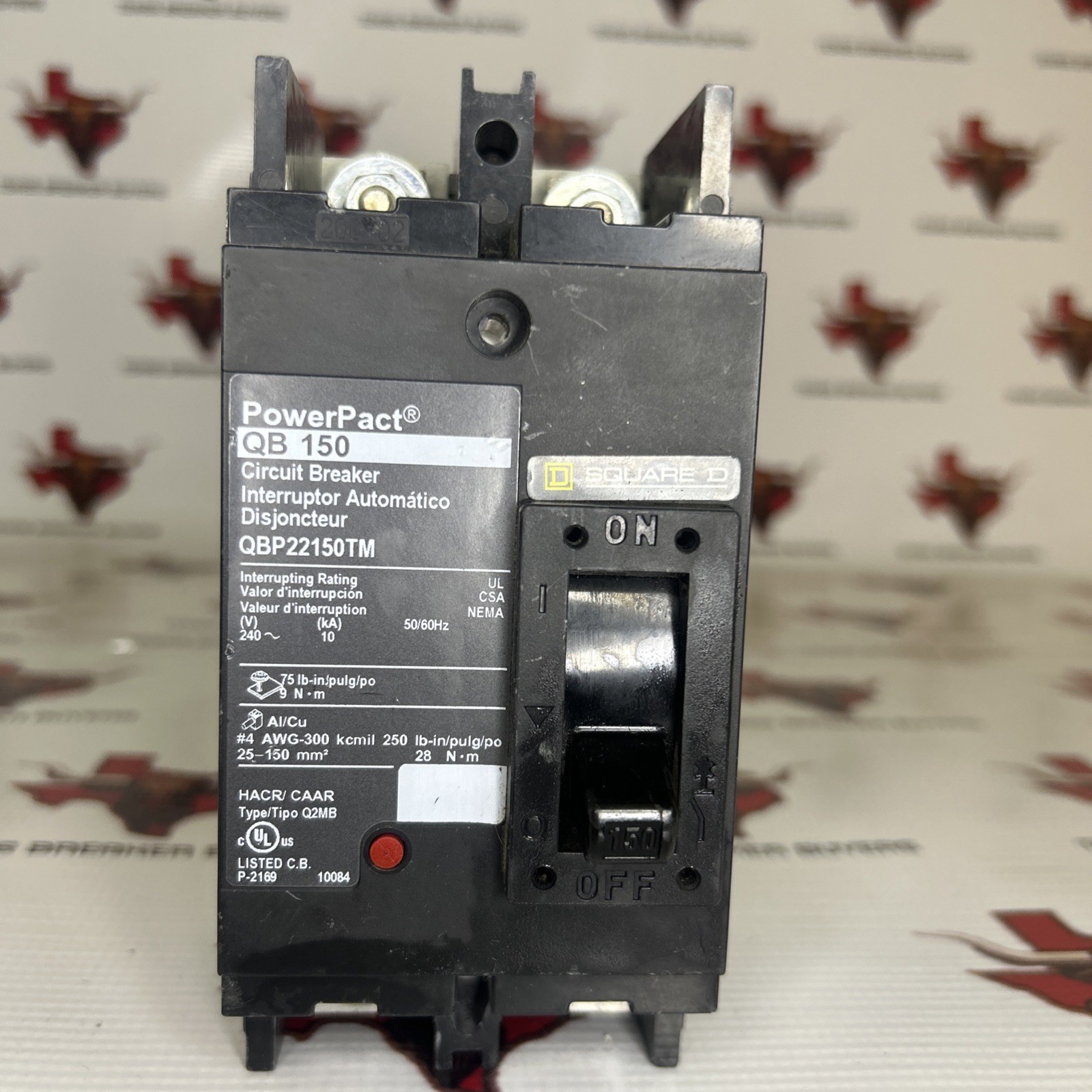 New Square D PowerPact QBP22150TM 150A 2-P 240V Circuit Breaker