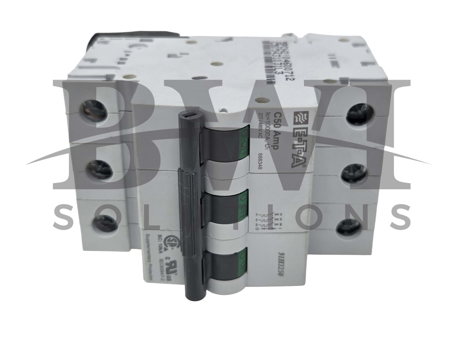 ETA 91H3250 Thermal Magnetic Circuit Breaker 50A, 3P, 277 / 480 VAC