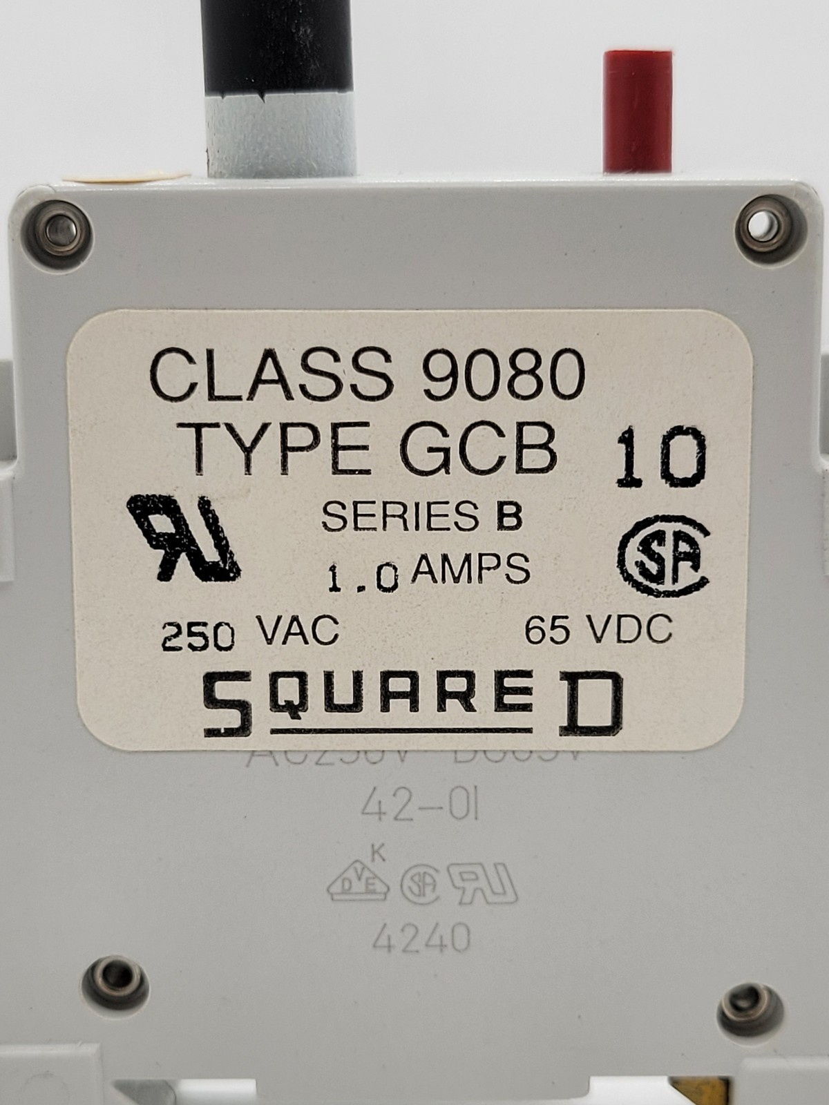 10PC Square D 9080GCB-10 Bolt-On Circuit Breaker 1A 1P 250/65V Series B
