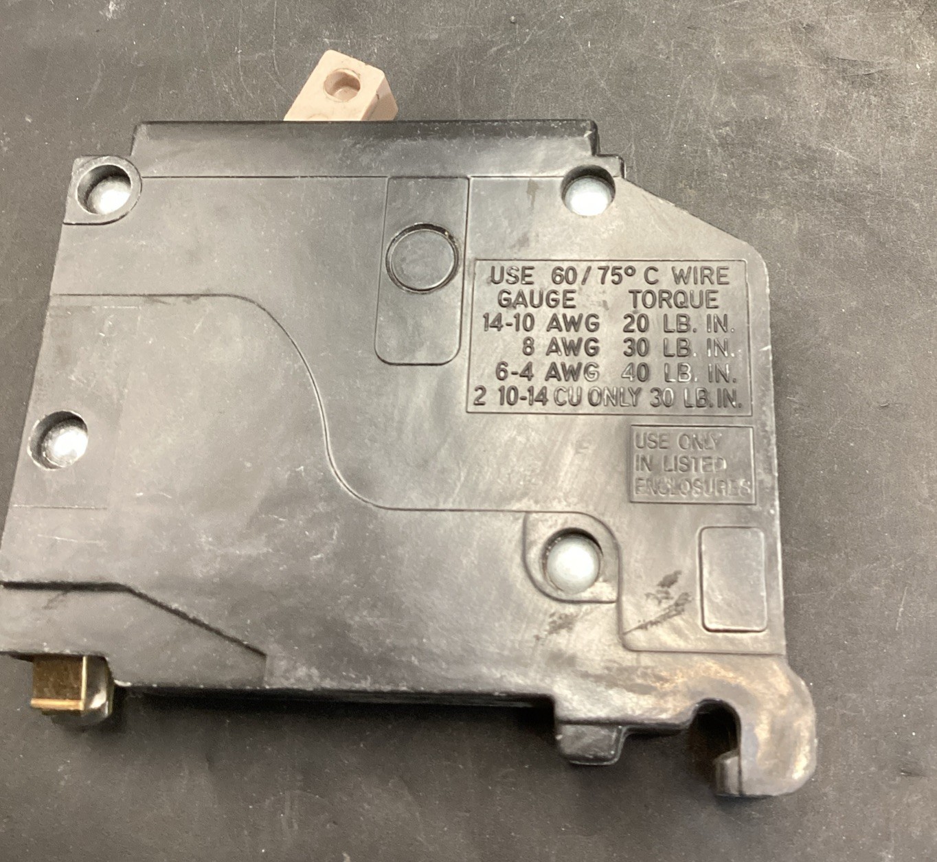 Lot Of 4 Cutler-Hammer CH120 20 Amp 1 Pole Circuit Breaker Plastic Feet Used