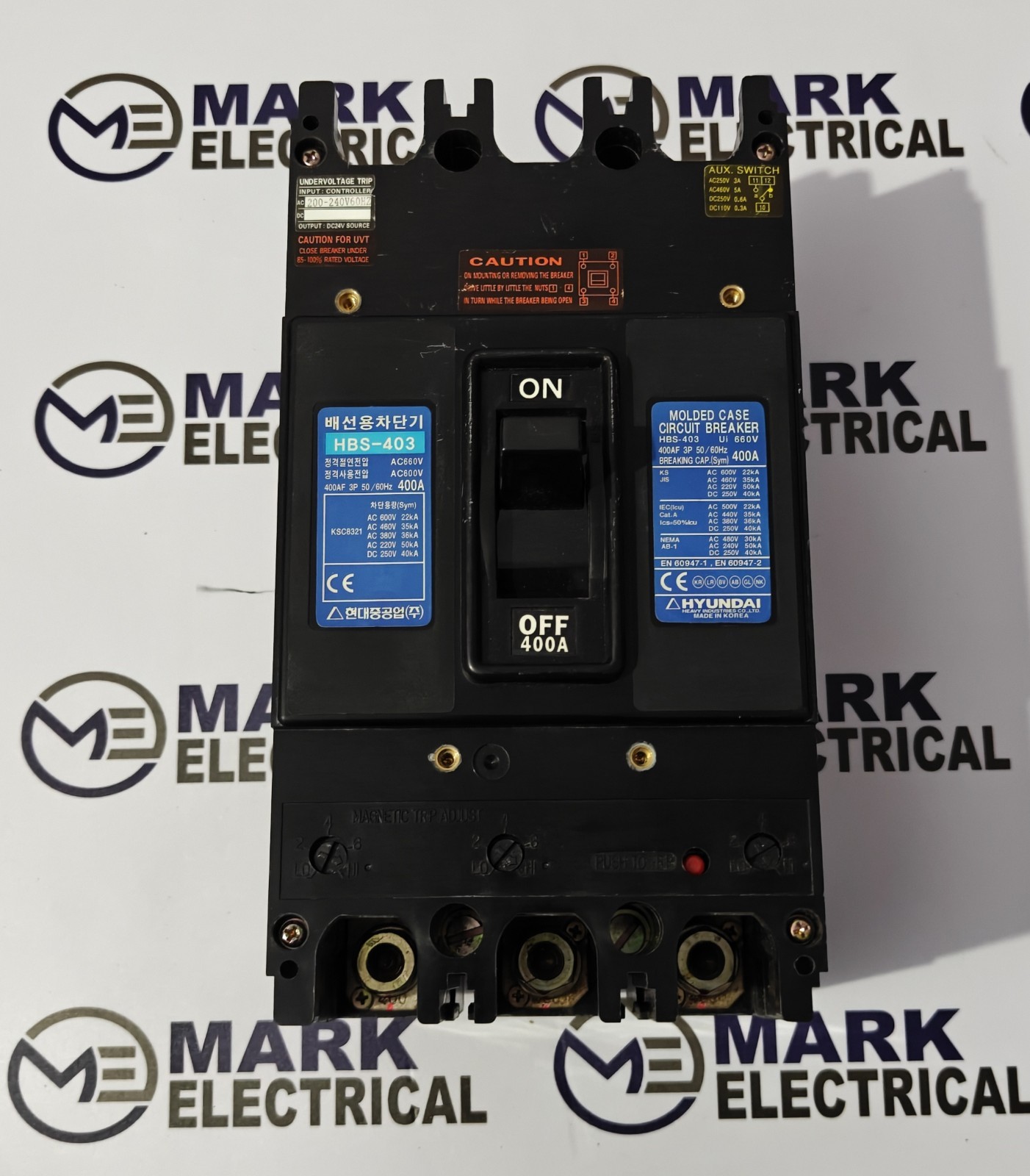 HYUNDAI ELECTRIC HBS403 400A CIRCUIT BREAKER 440VAC 35KA FAST SHIPPING