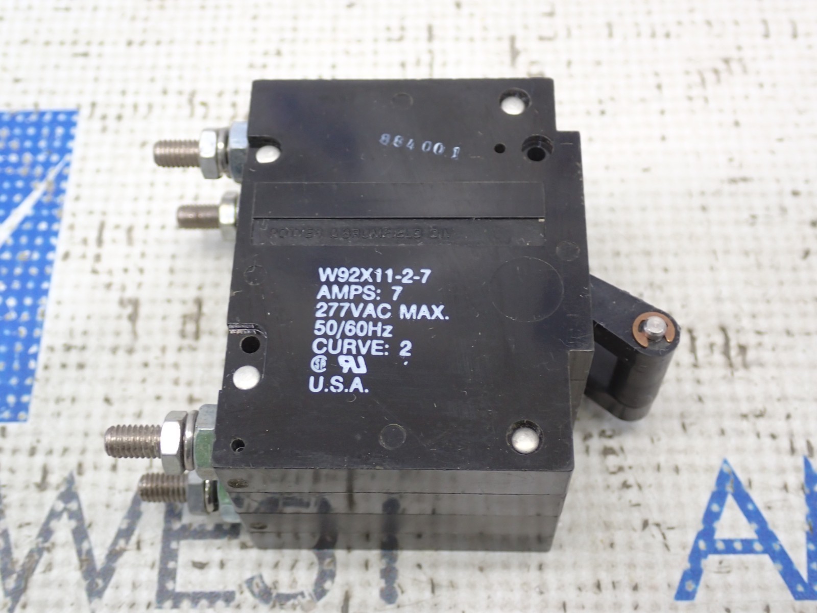 Potter Brumfield W92X11-2-7 7 Amp 277Vac Curve 2 2 Pole Circuit Breaker