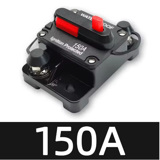 12–48V Waterproof Circuit Breaker Reset Fuse 30A–300A Car Boat Audio Protection