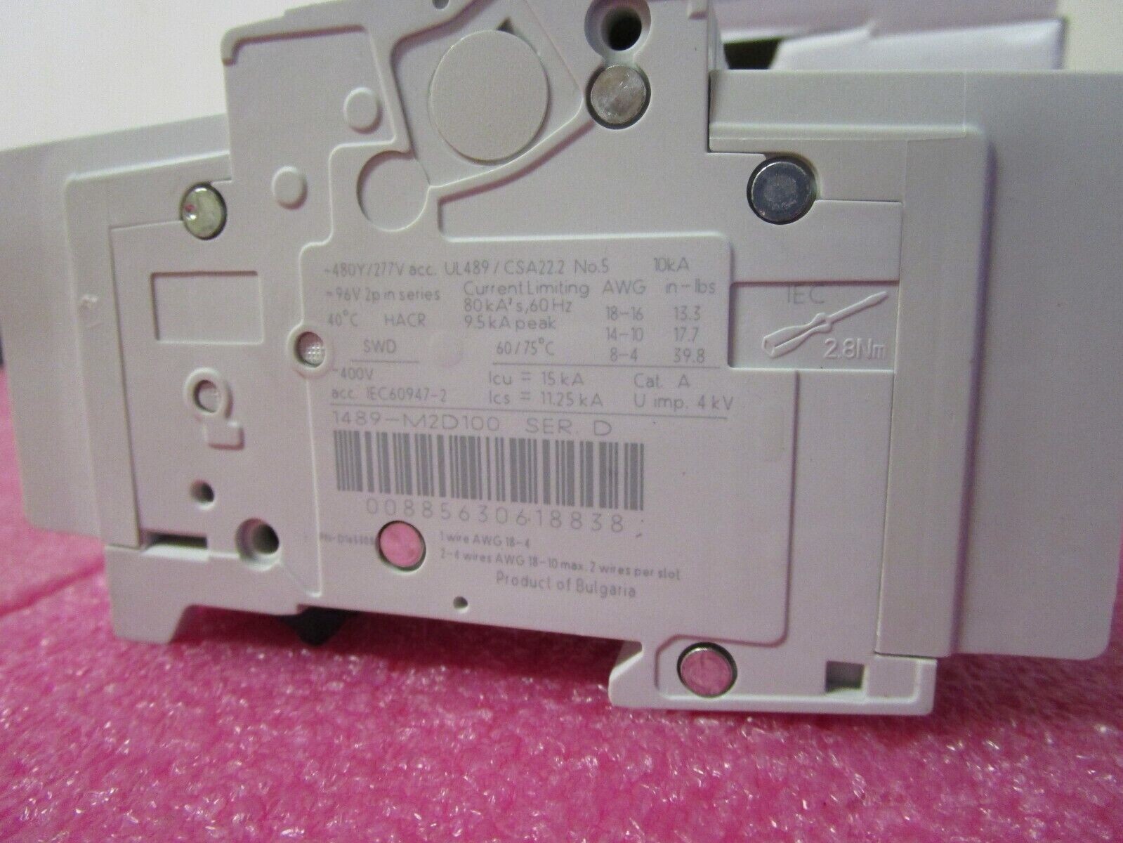 NEW! Allen Bradley Circuit Breaker 1489-M2D100 10A 2Pole Siemens 660.123763