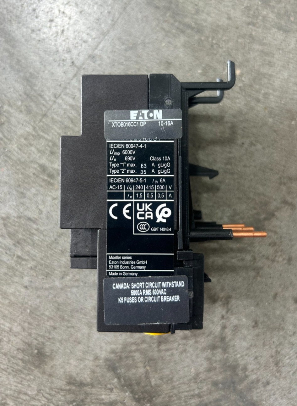 Eaton Cutler Hammer XTOB010CC1 Overload Relay XT IEC Bimetallic Relay 10-16A NEW