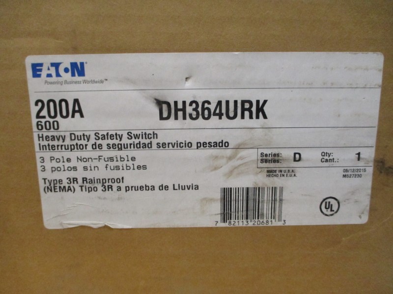 EATON DH364URK SER. D 600VAC 200A NSMP