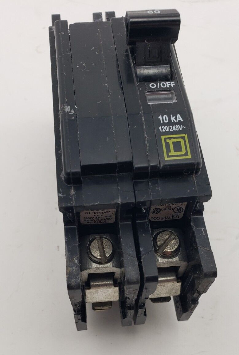 Square D 60 Amp 2 Pole HVAC Specific Breaker QOU260RP