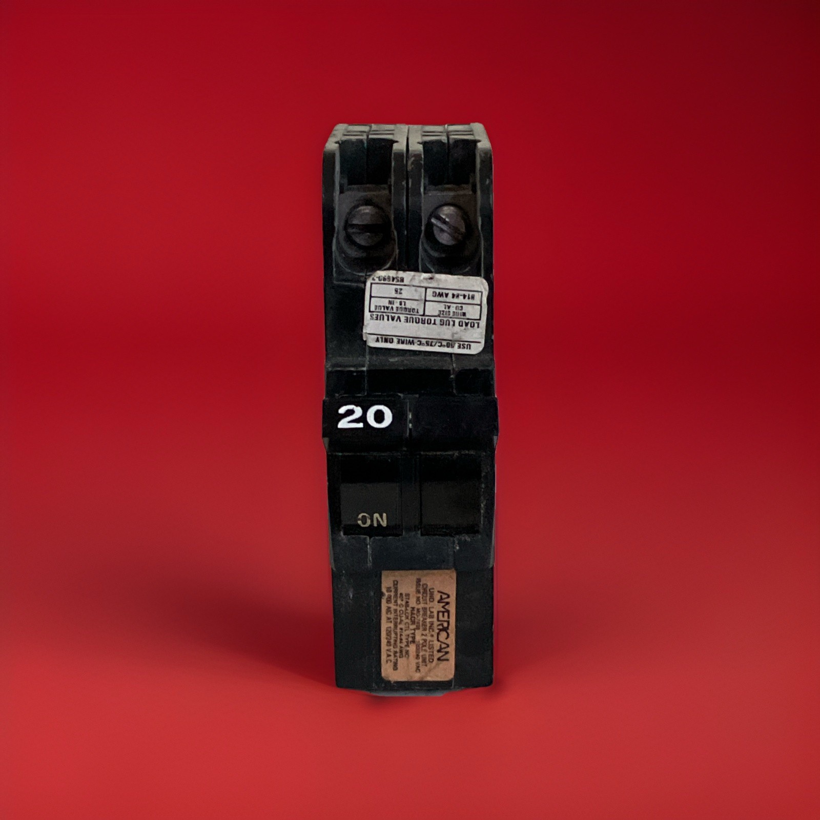 American FPE 20 Amp 2 Pole NC220 Stab-Lok Breaker Mini THIN NC White “20”