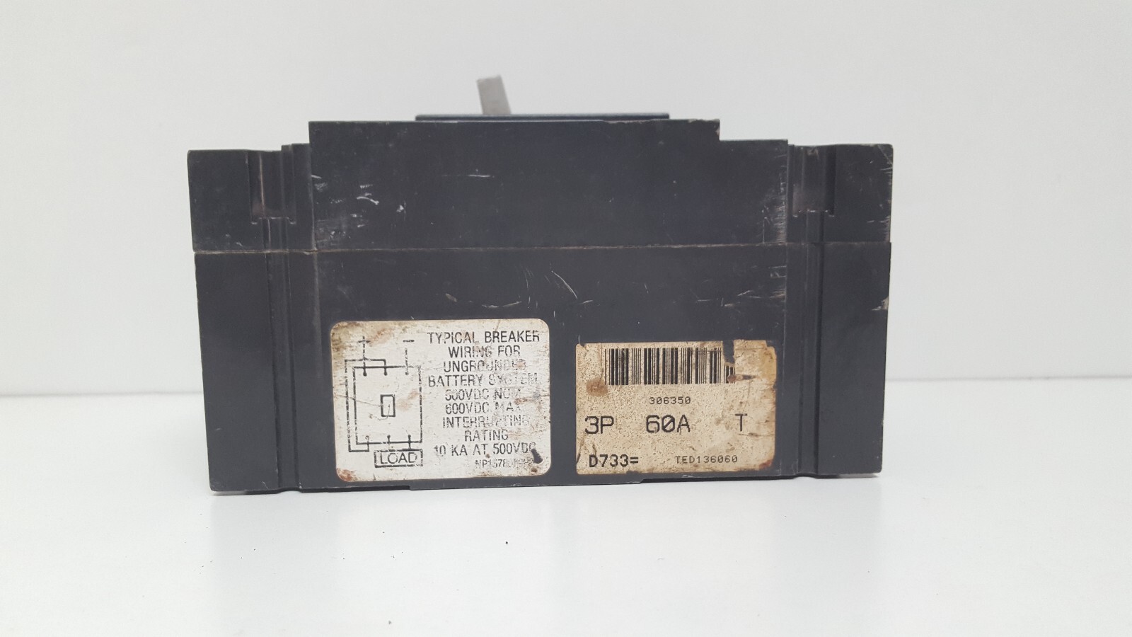 GE TED136060 CIRCUIT BREAKER 3 POLE 60 AMPS 600VAC / TESTED OK