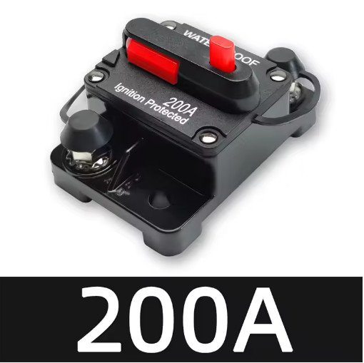 12–48V Waterproof Circuit Breaker Reset Fuse 30A–300A Car Boat Audio Protection