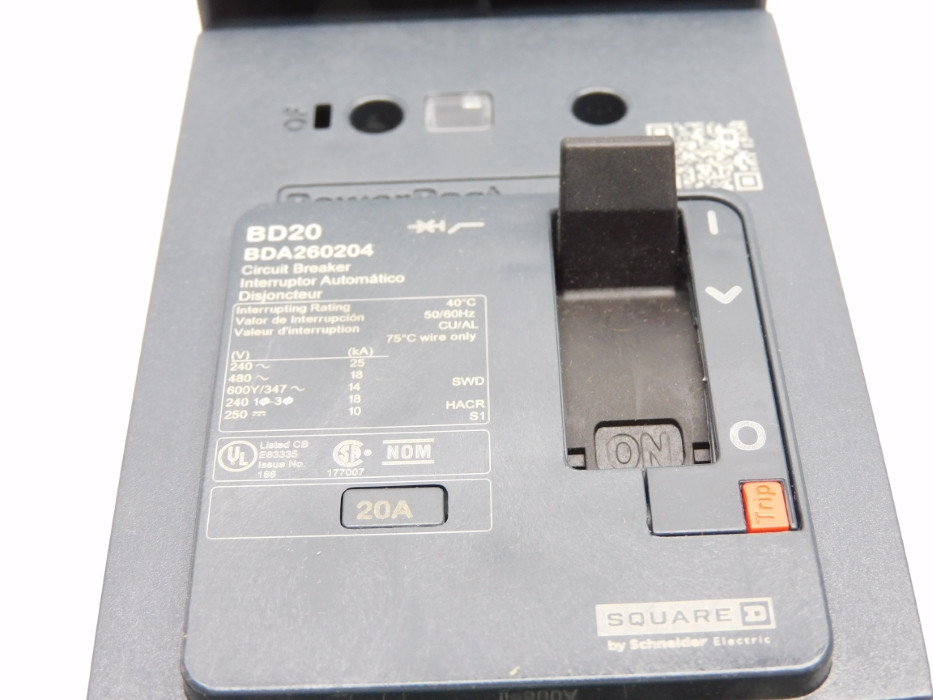 SQUARE D BDA260204 20A 480V NSMP