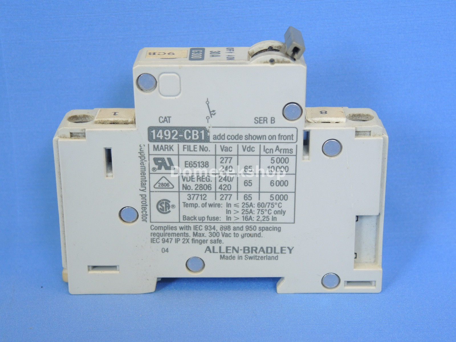 Allen-Bradley 1492-CB1-G300 30A Circuit Breaker 1-phase