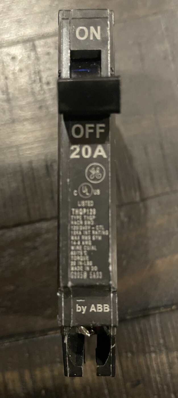 GE Q-Line 20 amps Standard Single Pole Circuit Breaker