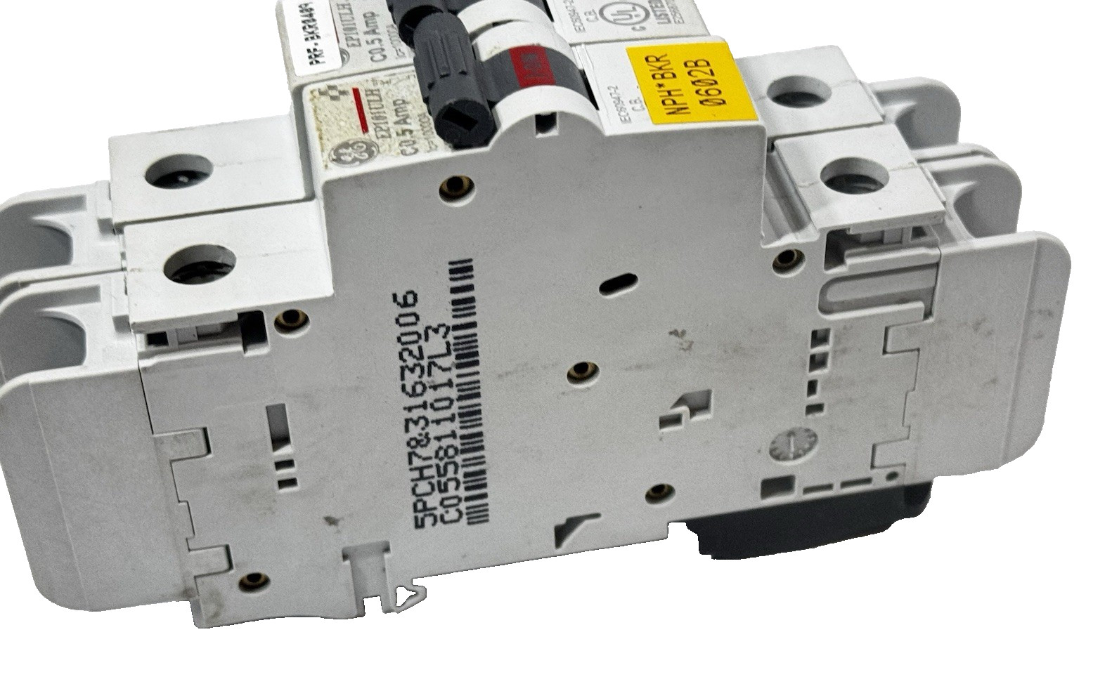 Lot of 2 GE EP101ULHC0.5 / 690265 E256870 0.5Amp Mini Circuit Breaker 1 Pole 120