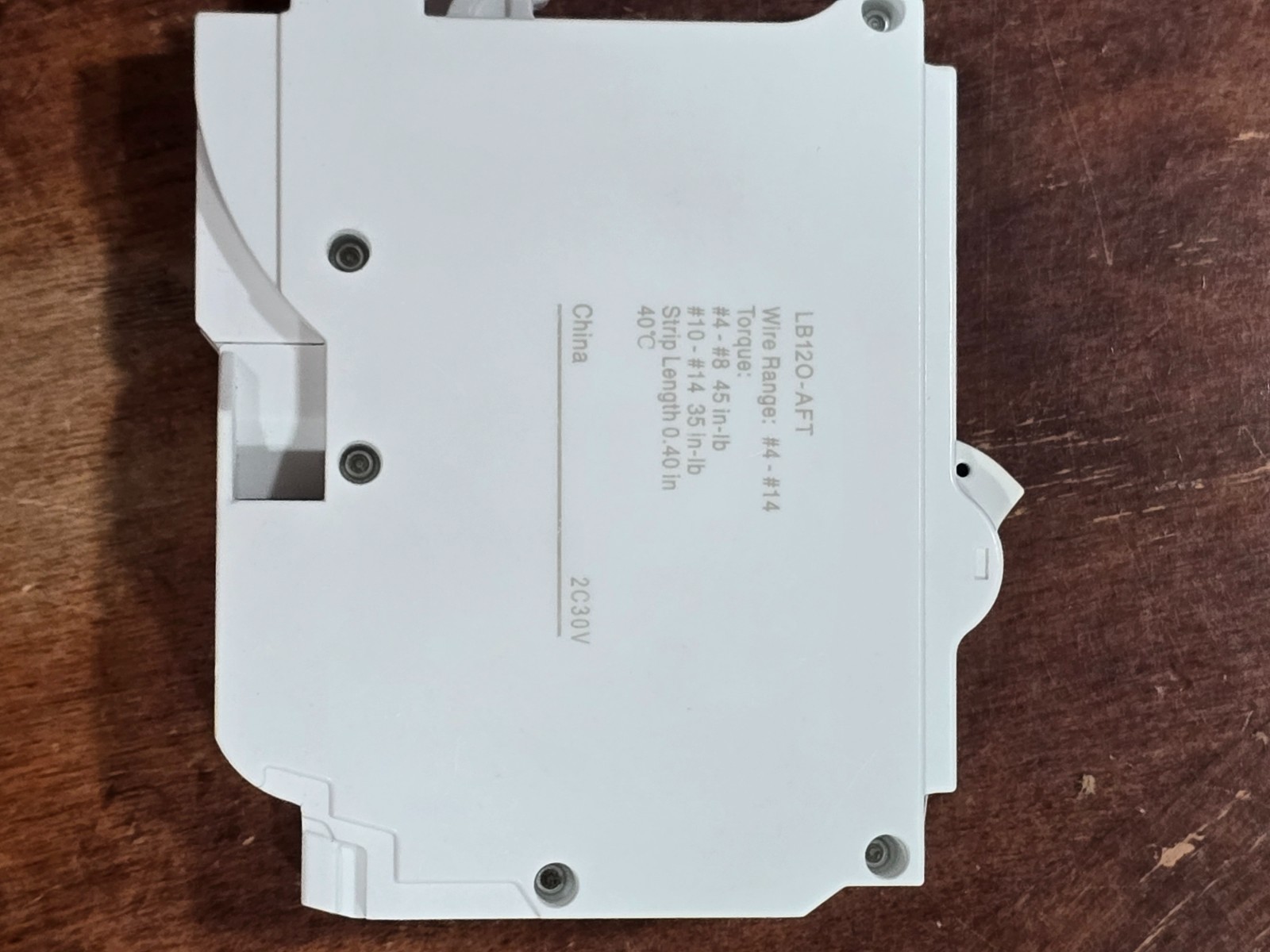 Leviton LB120-AFT – 20A, 1-Pole, AFCI Breaker – Brand New – Package of 1