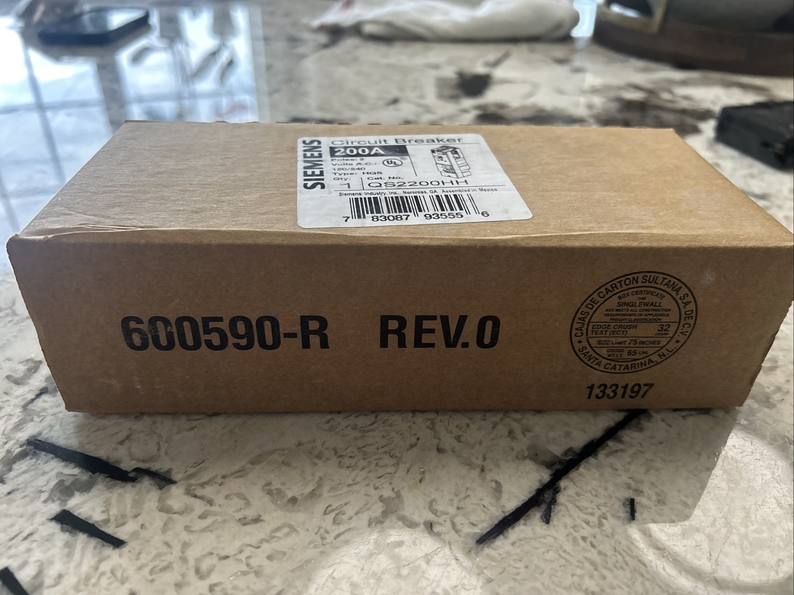 Siemens QS2200H 200A 240V Main Breaker