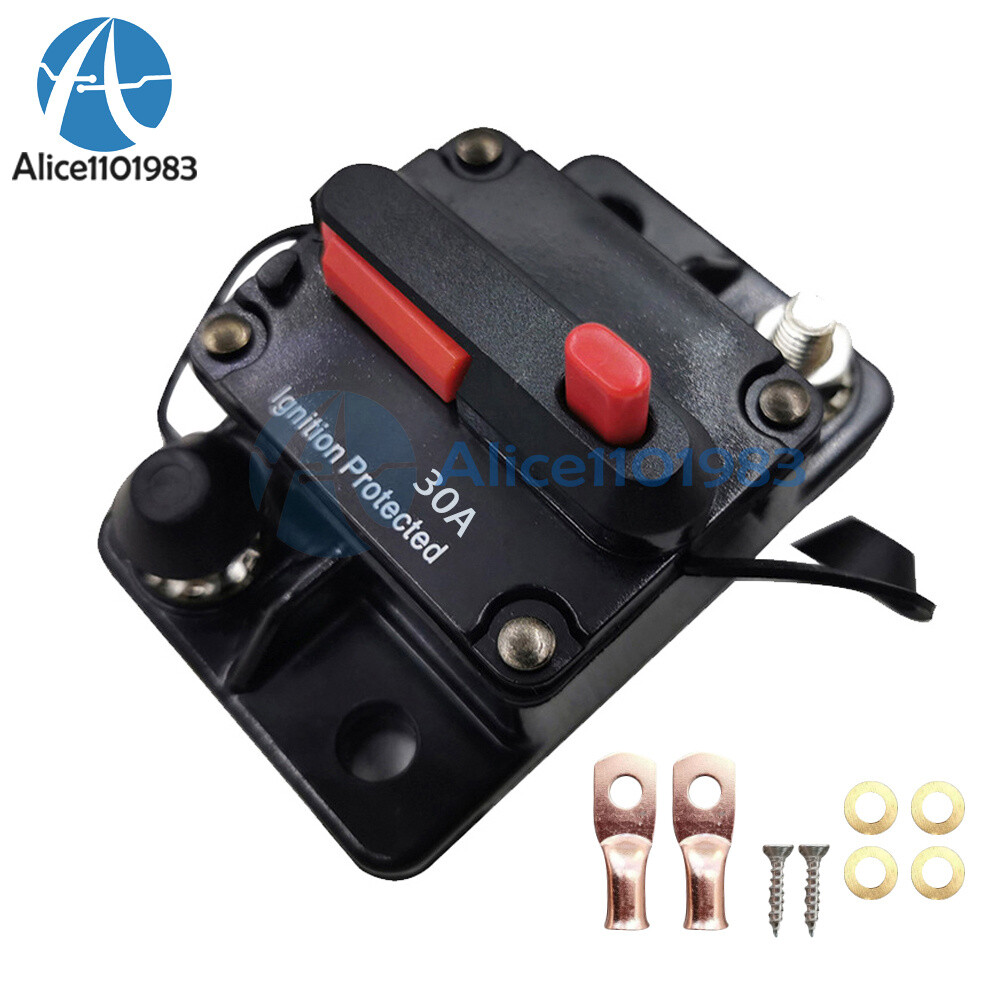 Waterproof Circuit Breaker Fuse Reset 30-300A DC12-48V Car Boat Auto Breaker