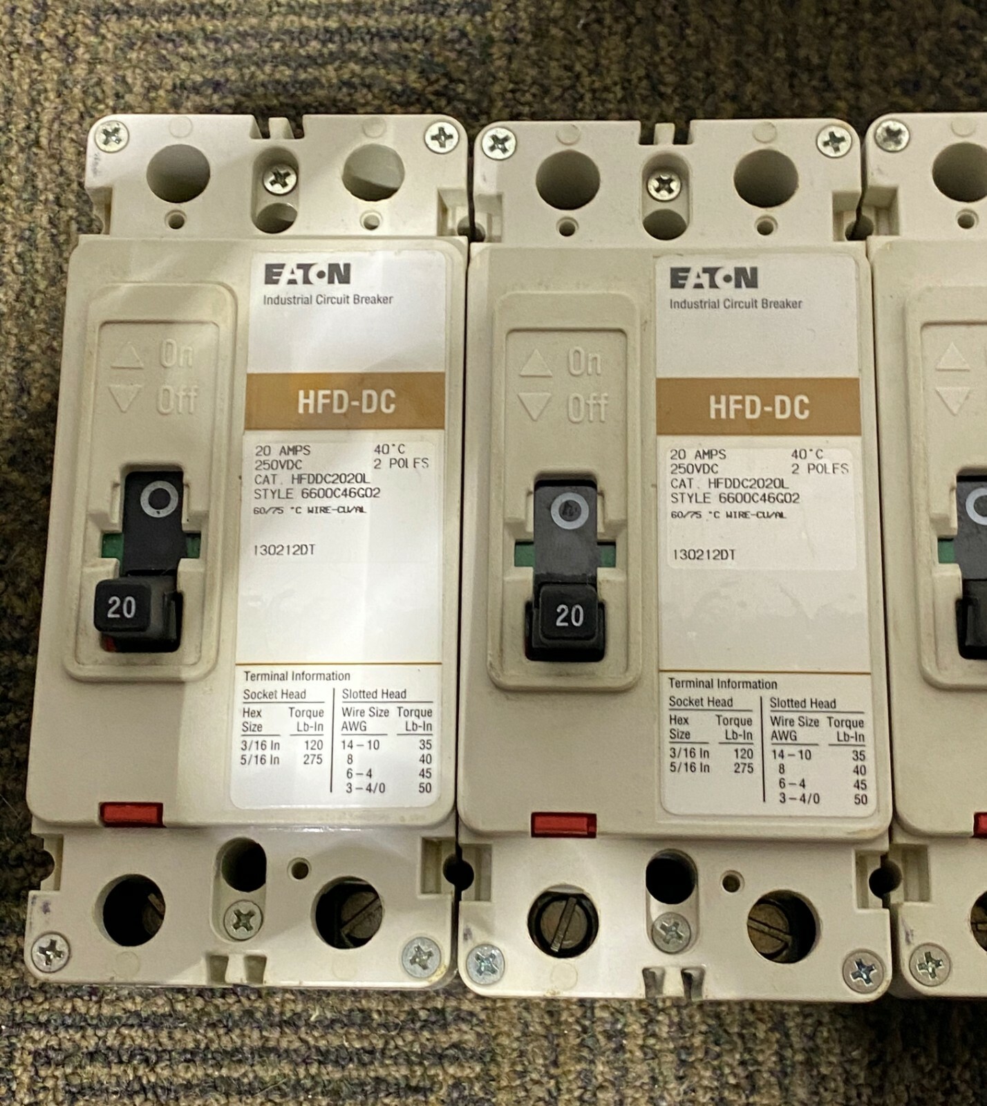 New EATON HFDFC2020L 2P/20 Amp 4 In Stock