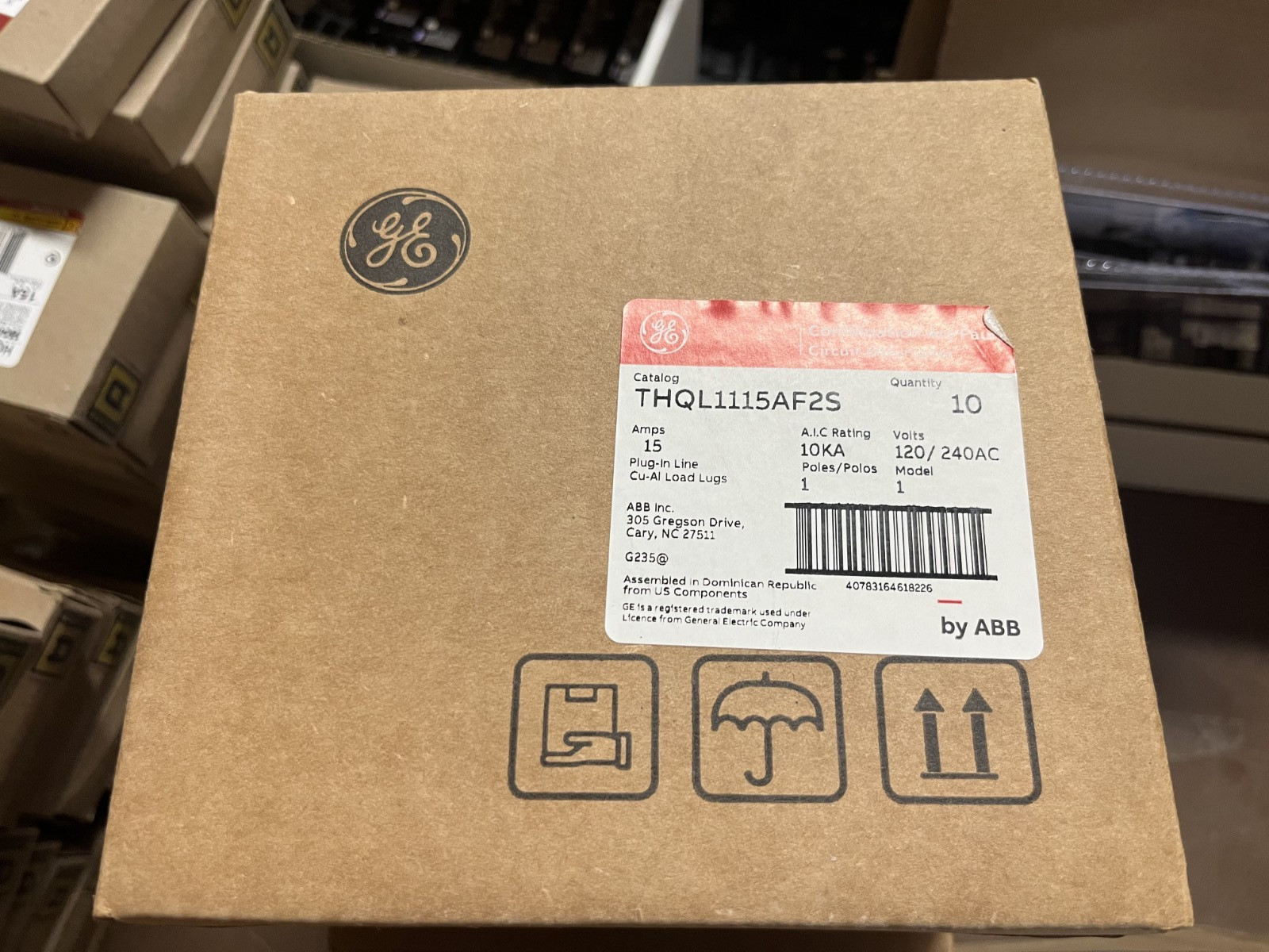 10 x GE Combination Arc Fault Breaker, 15a 120/240v, THQL1115AF2S NEW