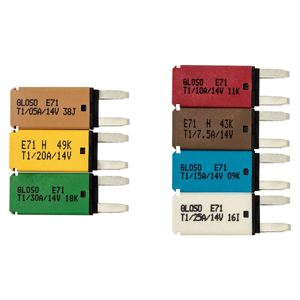 5PCS Mini ATM Manual Reset Circuit breaker Blade Fuse Resettable car Boat Van US