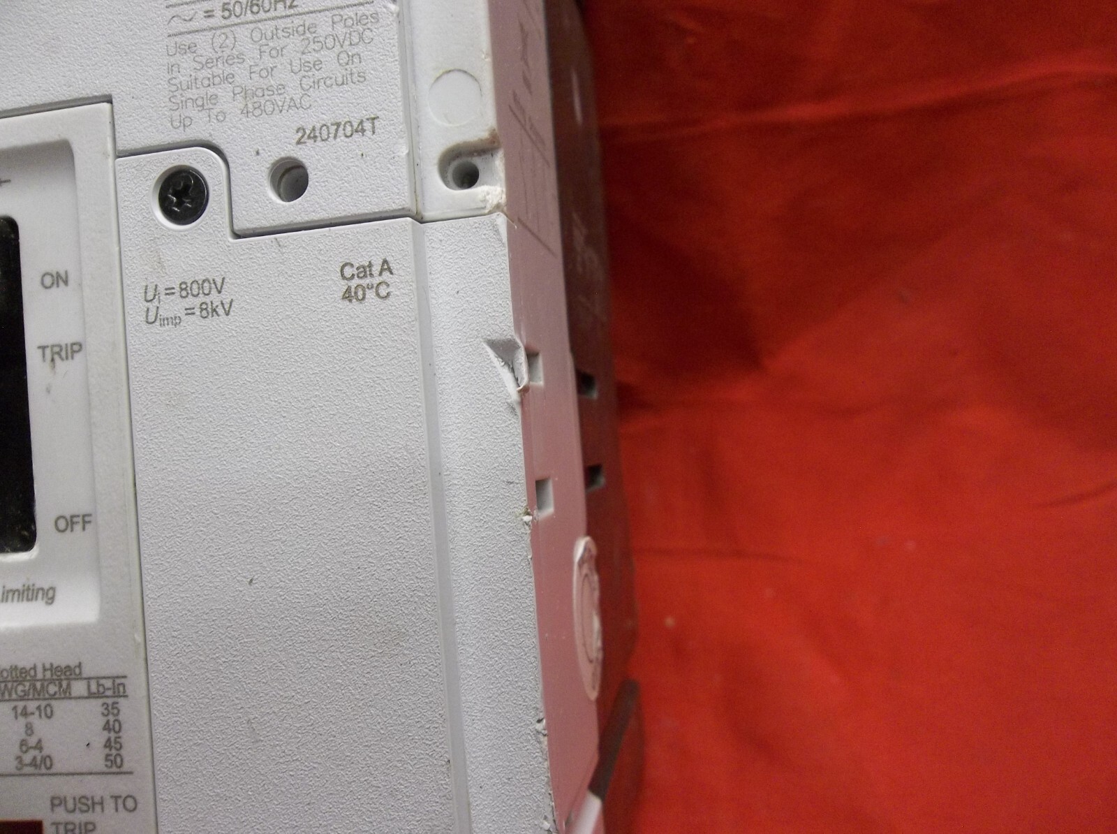 EATON PDG23M0100TFFL circuit breaker 375C1