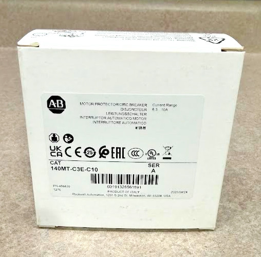 Allen-Bradley 140MT-C3E-C10 Motor Protection Circuit Breaker 6.3-10A Frame C NIB