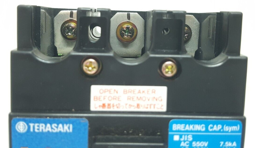 TERASAKI TEMBREAK XE100NS 3 POLE 40 AMPS CIRCUIT BREAKER AC600V DC250V