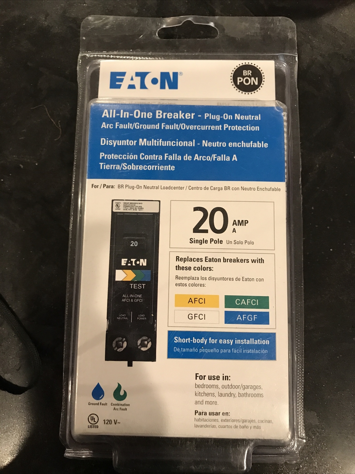 Eaton BRP120A1CS 20A Dual Function Circuit Breaker
