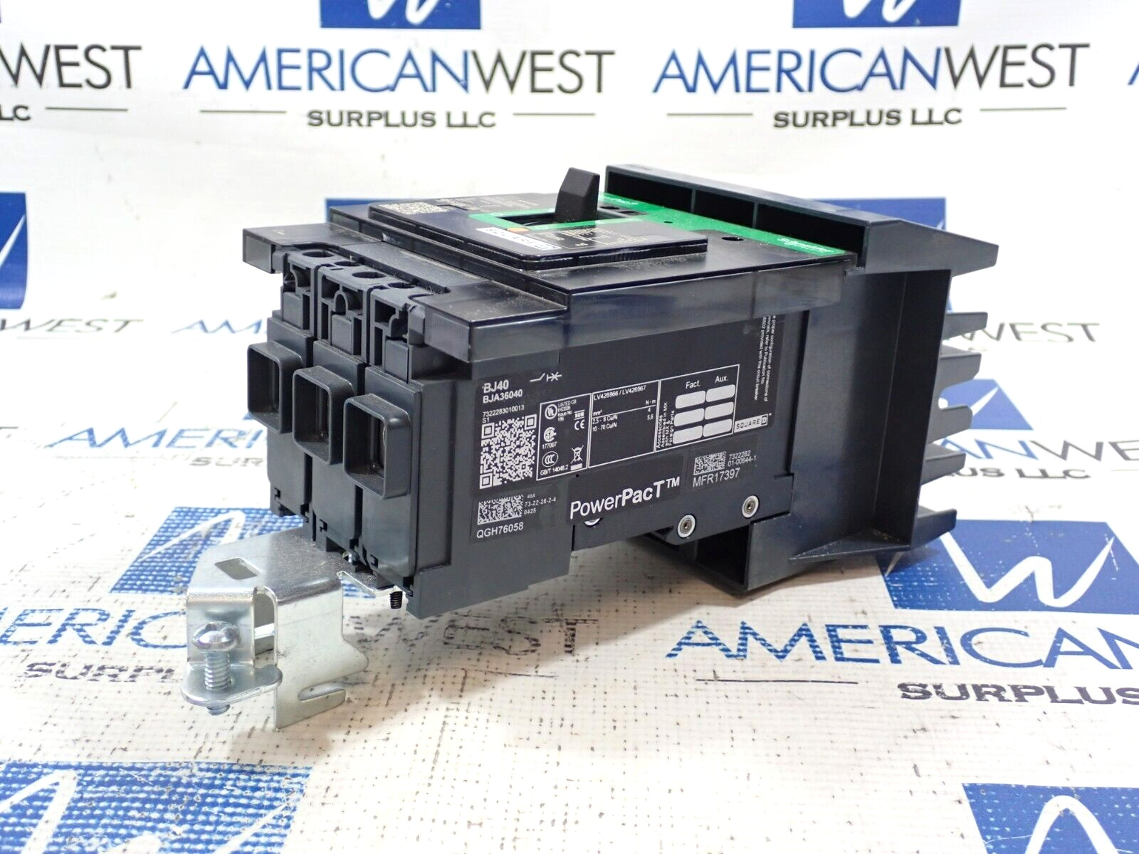 New Schneider Electric Square D BJA36040 3Pole 40Amp 65kA@480V PowerPact Breaker