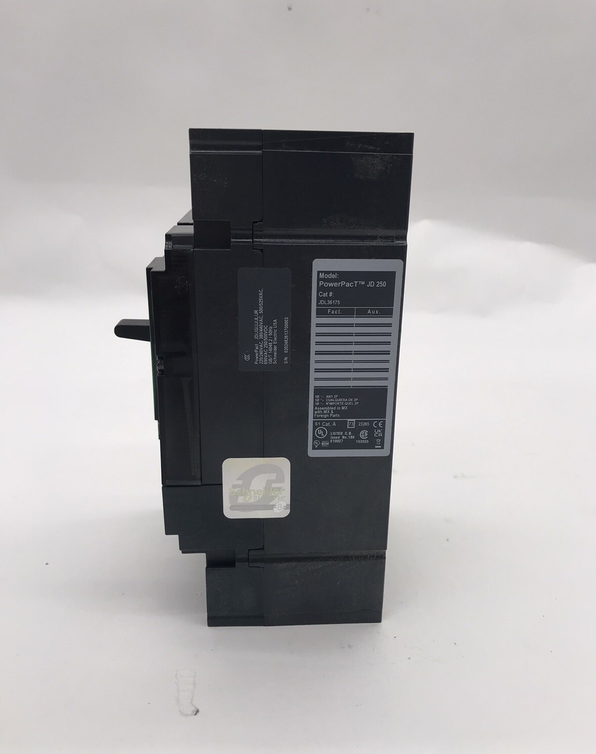 HOUSTON STOCK NEW SQUARE D JDL36175 POWERPACT 175 A 600 V FREE 2 DAY AIR BUY NOW