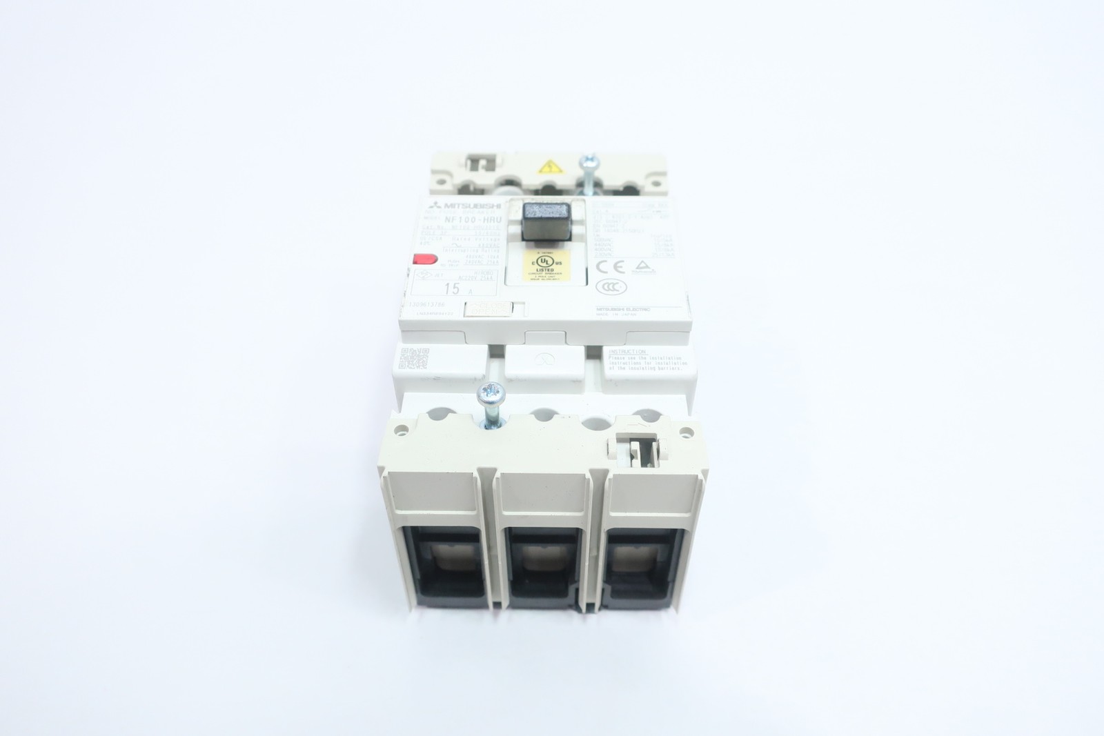 Mitsubishi NF100-HRU3015 No-fuse Circuit Breaker 15a 480v-ac 3p