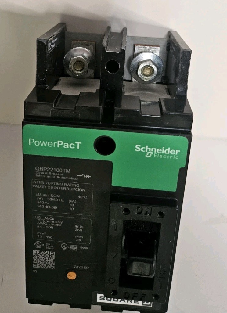 POWERPACT Square D 100Amp 2 pole circuit breaker QBP22100TM
