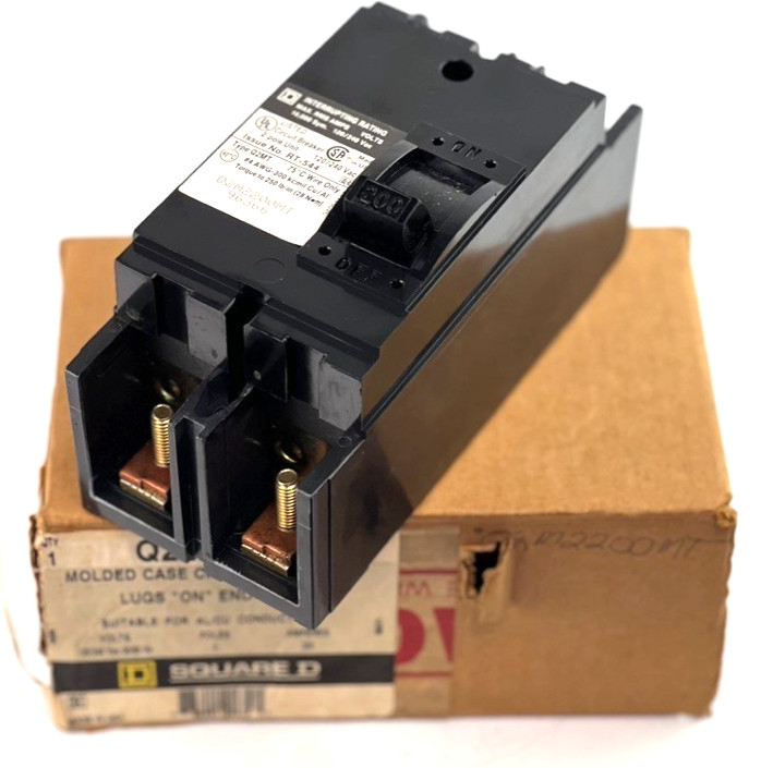 Square D Q2M2200MT 200 Amp 2 Pole Circuit Breaker Type Q2MT 240VAC 2P — NEW NIB