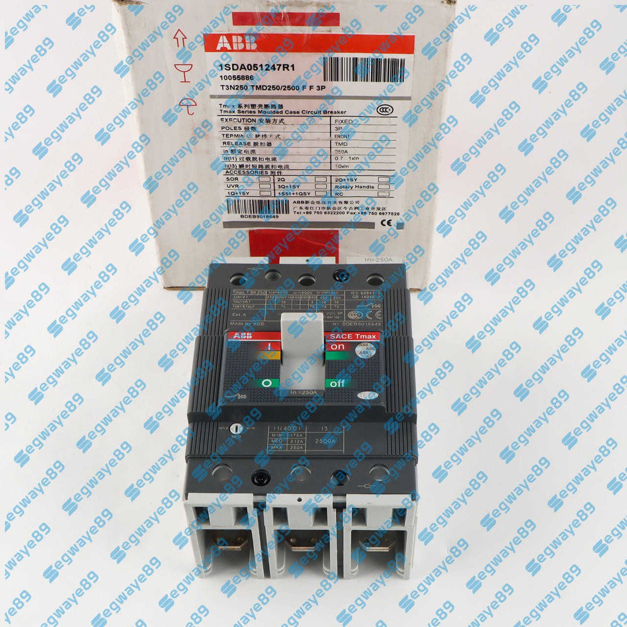 1PCS New ABB TMAX T3N250 TMD250/2500 FF 3P 250A 1SDA051247R1 Circuit Breaker