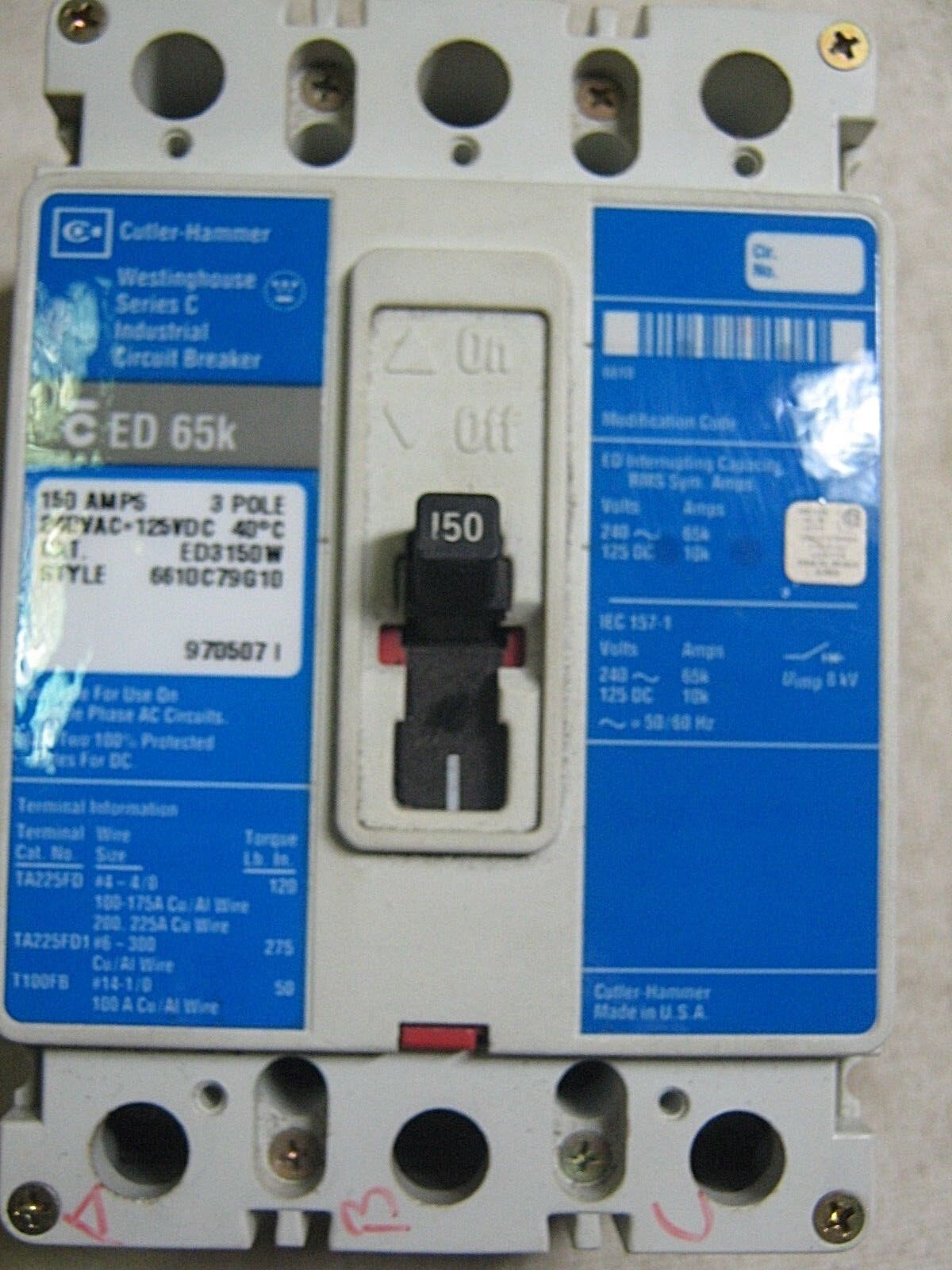 Cutler-Hammer ED3150W Circuit Breaker