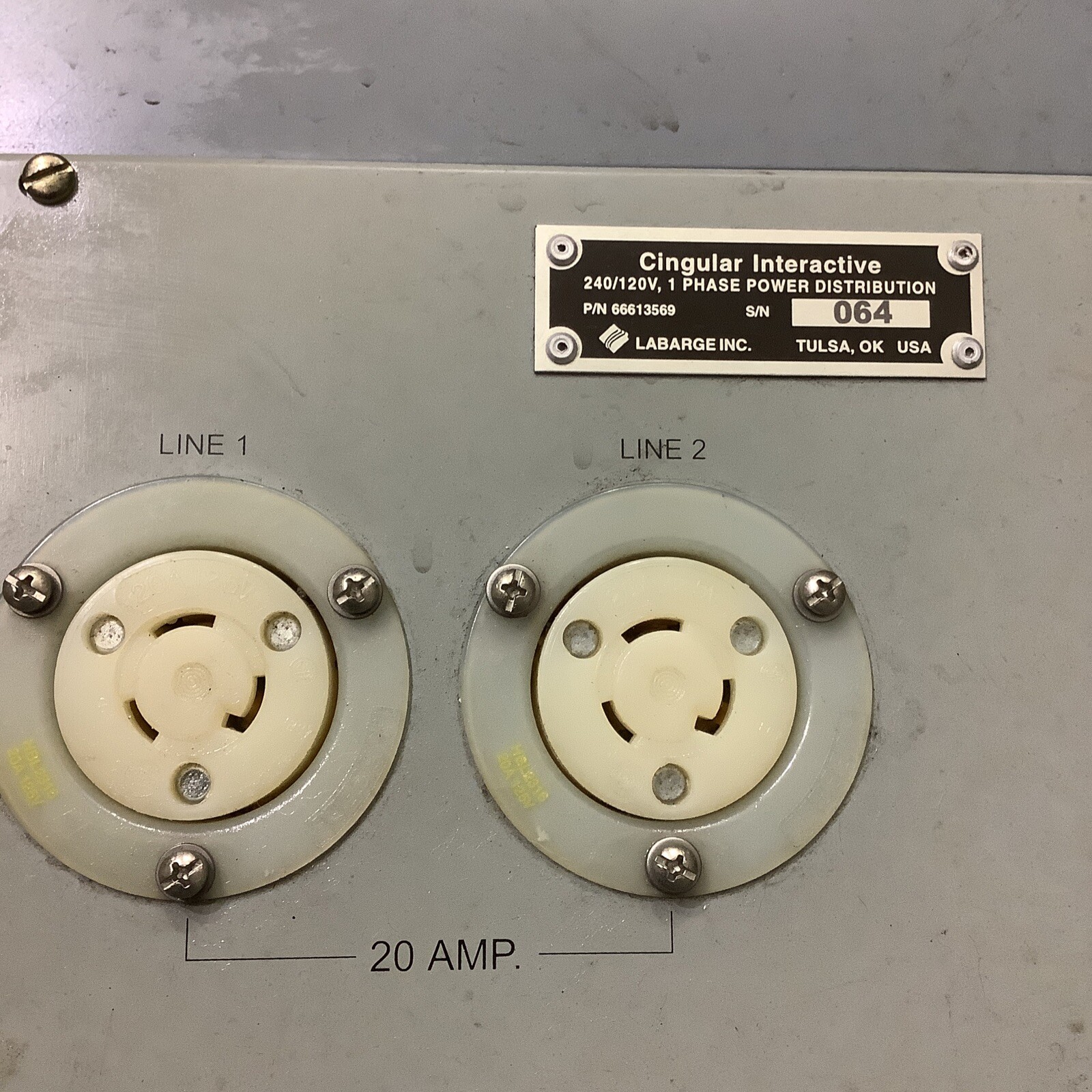 Breaker Panel C PowerDistribut Square D OOC16US 240/120 w/BrakerCingular Labarge