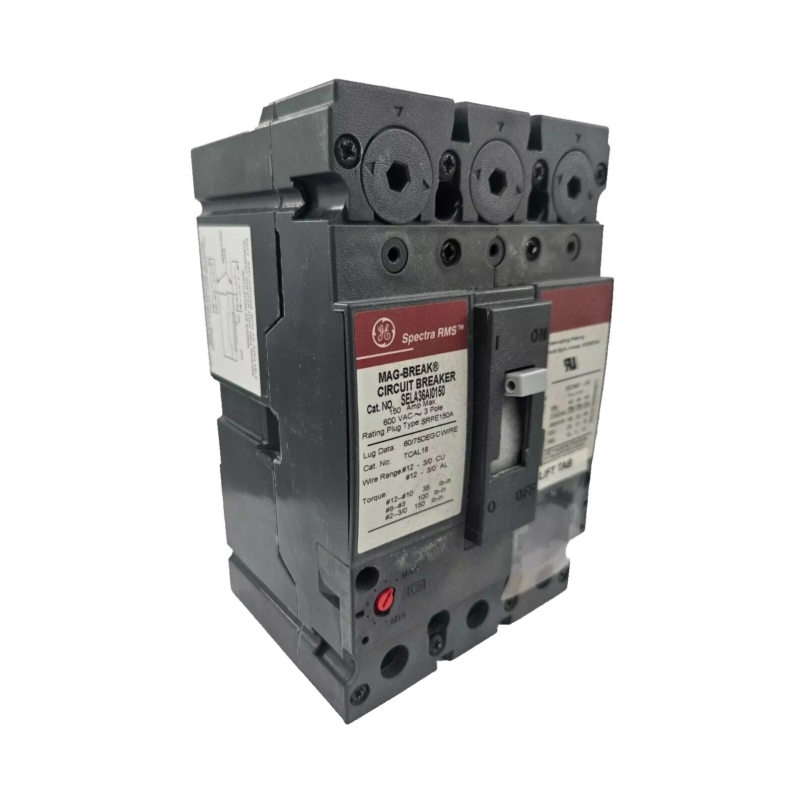 NIB – GE – SELA36AI0150 – E-Frame 3P 600V 150A Mag Circuit Breaker
