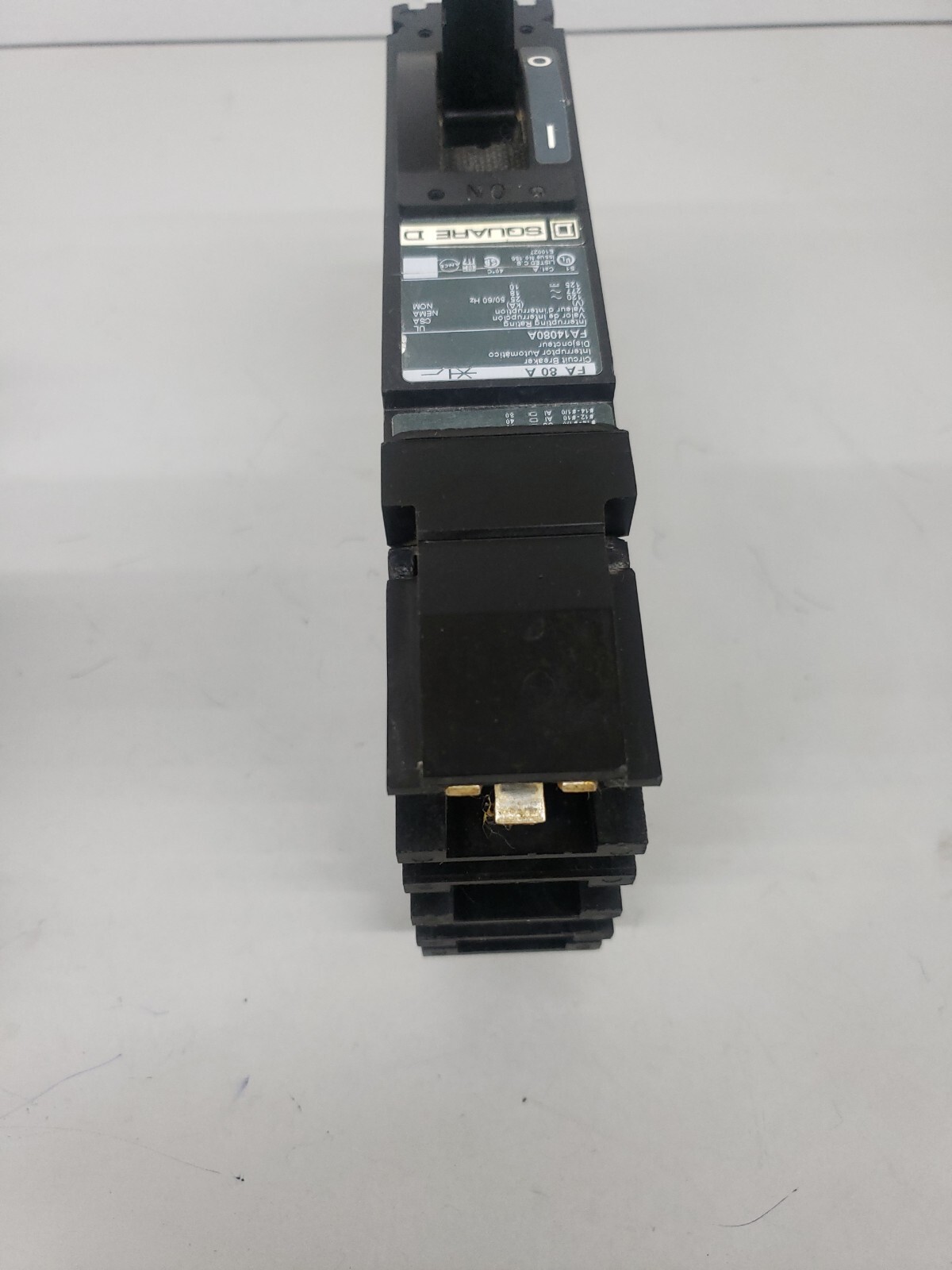 Square D I-Line FA14080A 80A Circuit Breaker Green Label 277V FA 1 Pole 80 Amp
