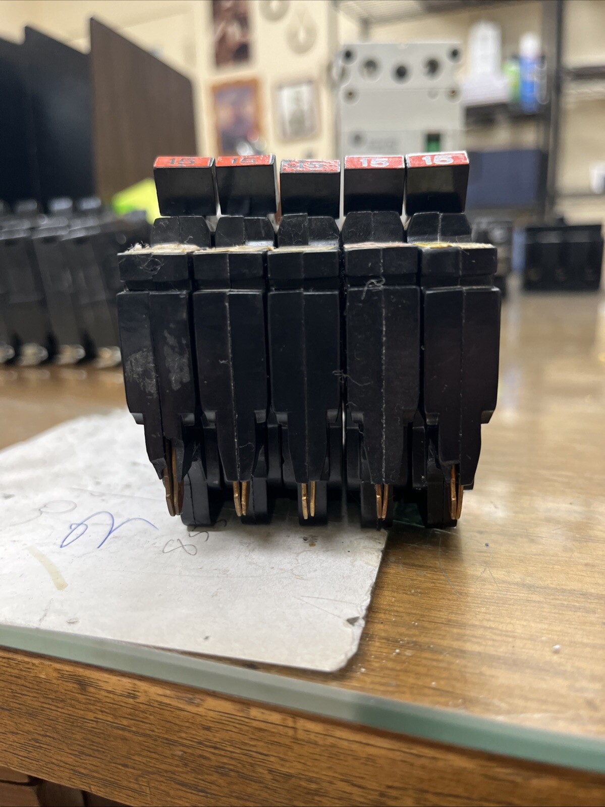 *LOT OF 5* Federal Pacific FPE NC115 NC015 Thin Circuit Breakers 15 Amp 120 Volt