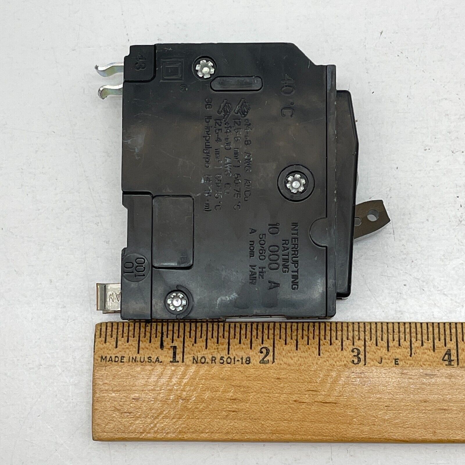 Square D Miniature Circuit Breaker, Plug-On, 1Pole, 120/240VAC – 10k AIR