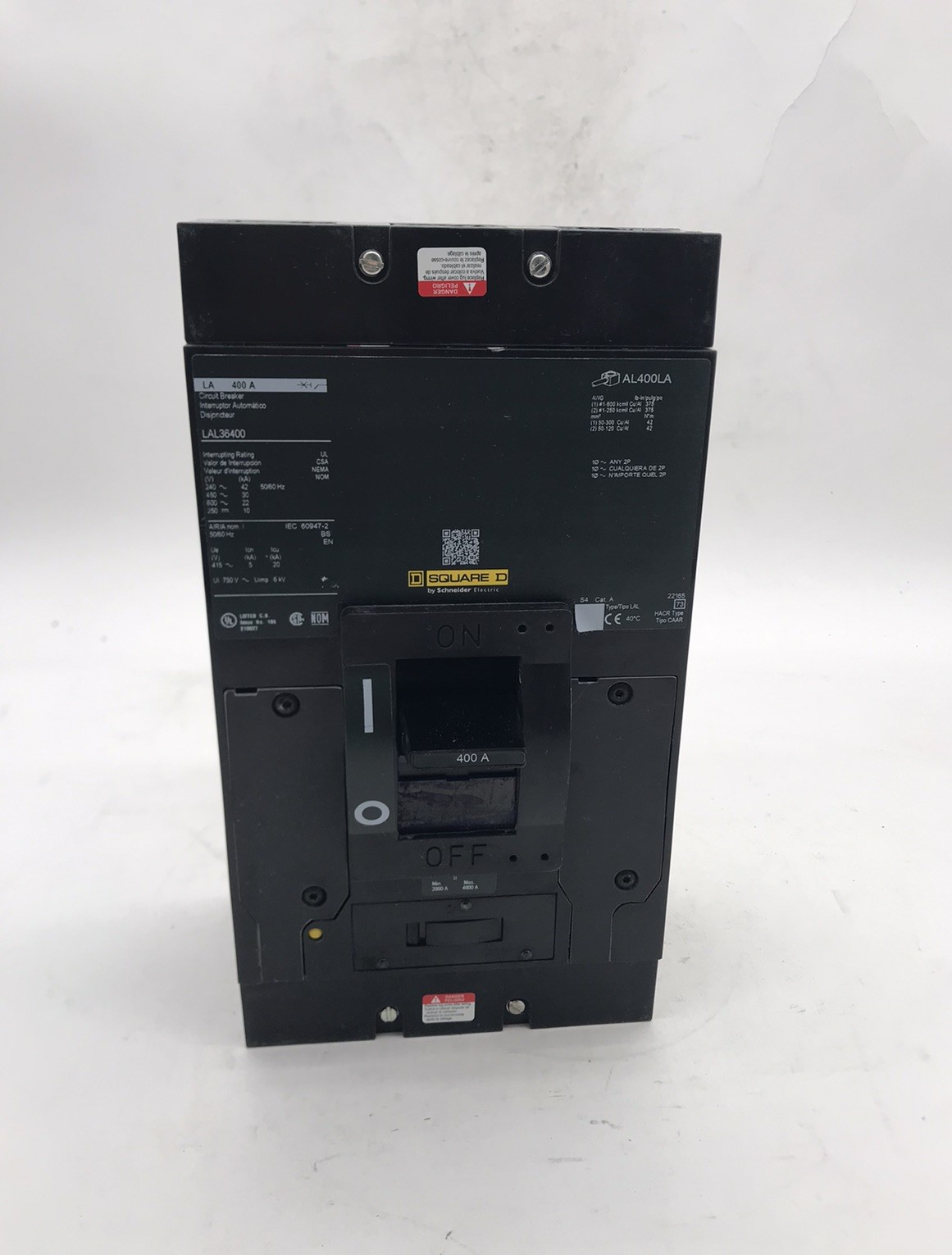 HOUSTON STOCK NEW SQUARE D LAL36400 TYPE LA 400 AMP 600V FREE SHIPPING