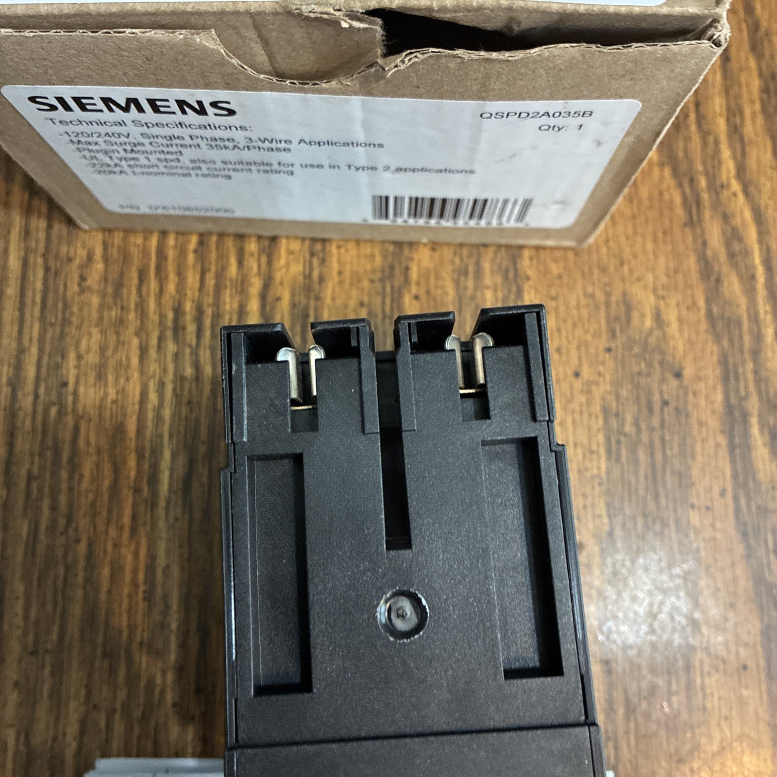 Siemens BoltShield QSPD2A035B 120 240 V 35kA 2 Pole Surge Protective Protector