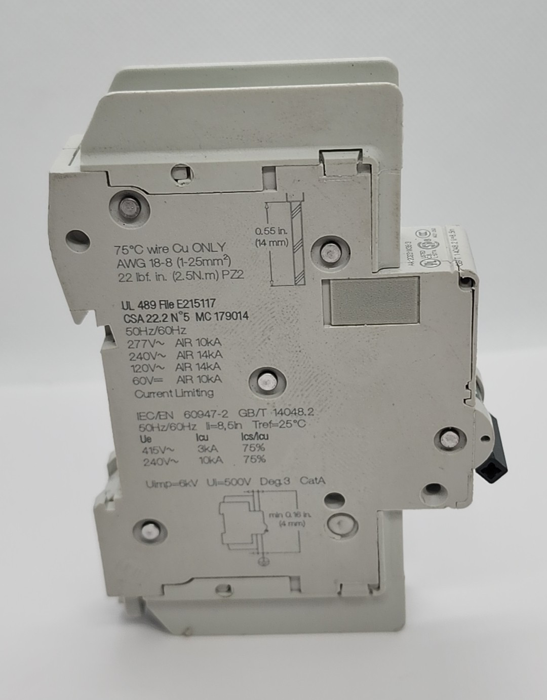 SCHNEIDER ELECTRIC M9F42105 1POLE 277V 5A CIRCUIT BREAKER [1WS3-6]