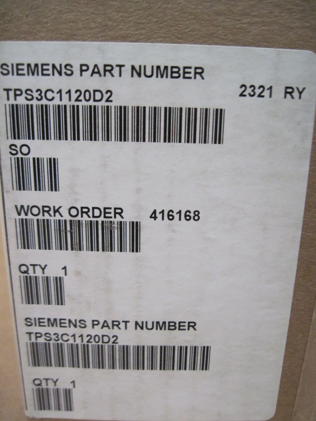 Siemens TPS3C1120D2 Type 2 Surge Protective Device 120/208V 3Ph 4Wire