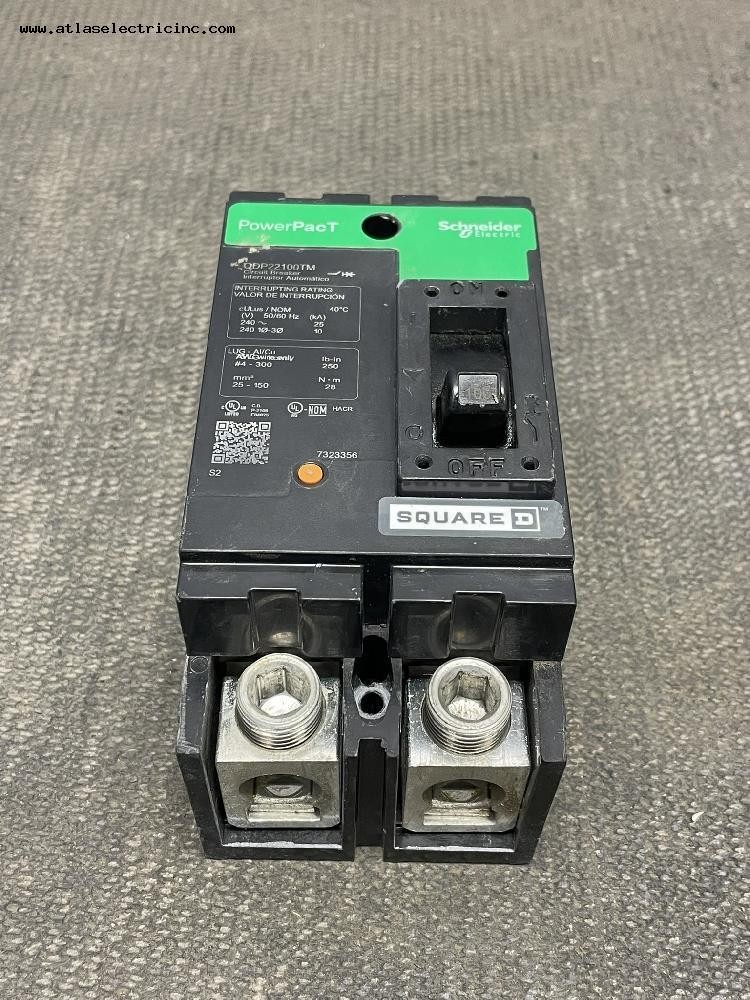 Square D QDP22100TM Molded Case Circuit Breaker 100 Amp 240 Volt