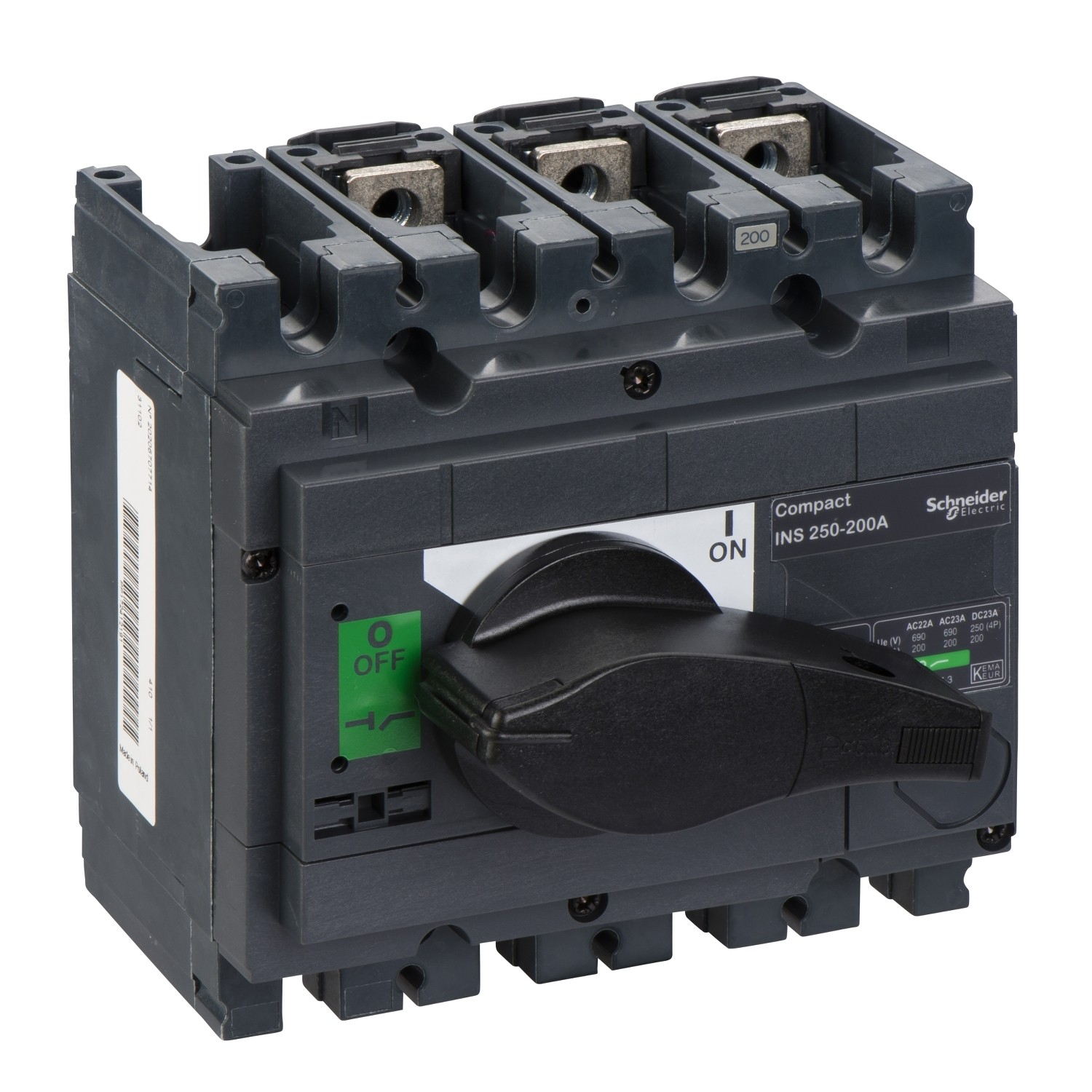 Schneider 31102 ISOLATOR SW 200A 3P INS250